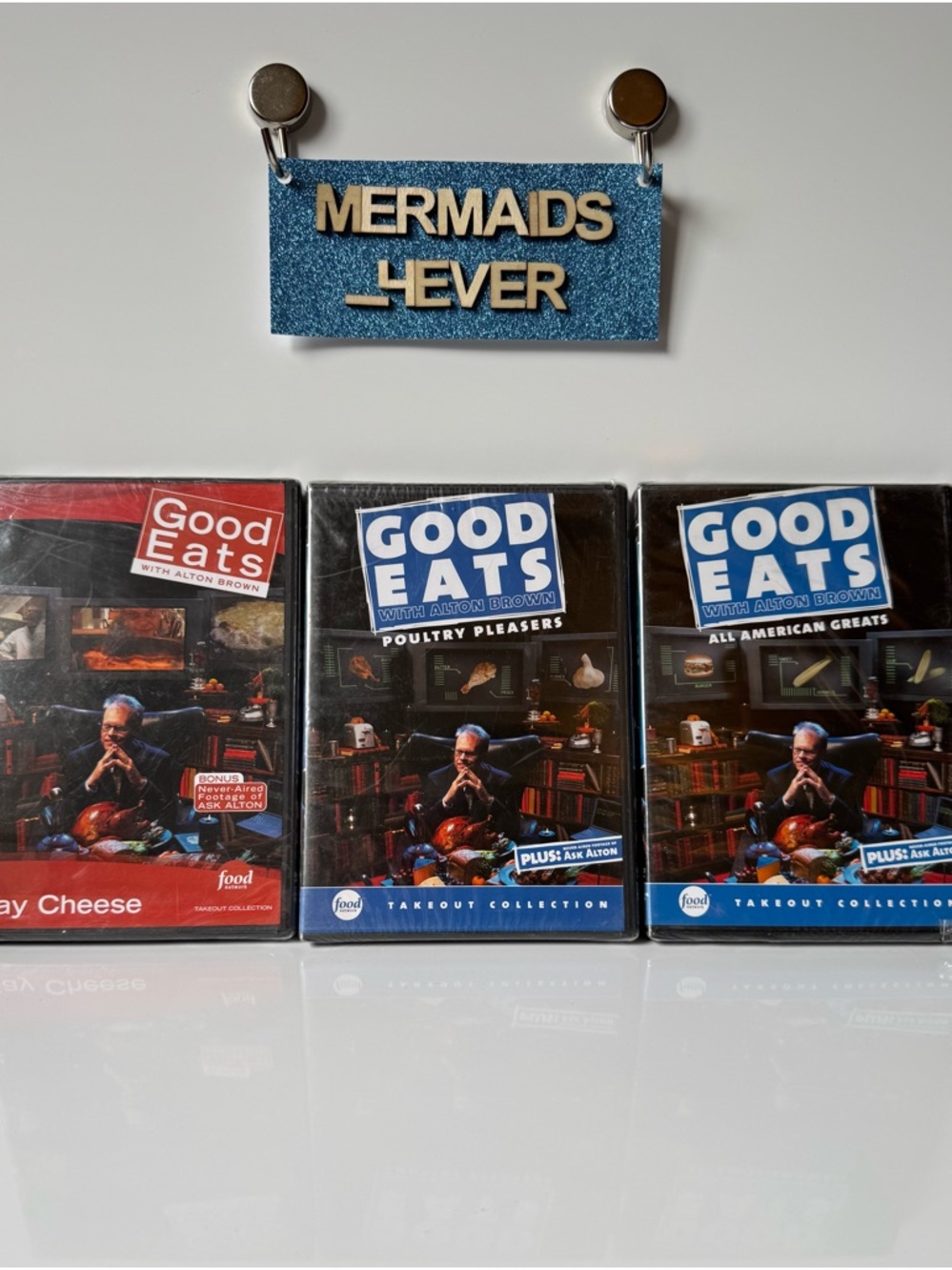 Good Eats with Alton Brown - Three (3) sealed DVDs